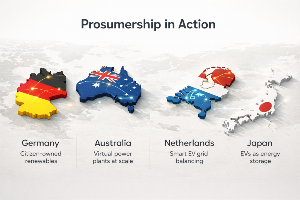 Four-country comparison of prosumer energy adoption in Germany, Australia, Netherlands, and Japan