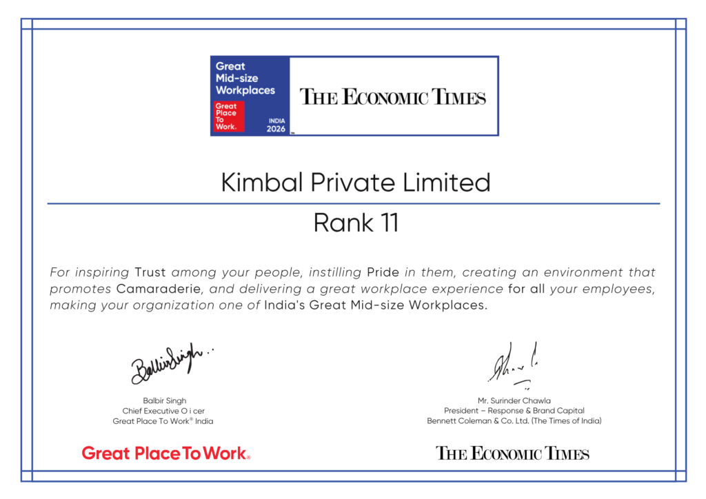 Kimbal ranks 11 in Great Place to Work 2026